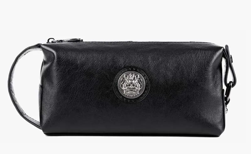 Men's Long Leather Toiletry Bag