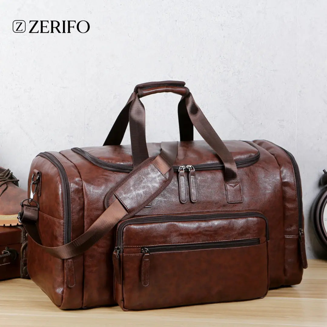 Retro PU Leather Travel Bag