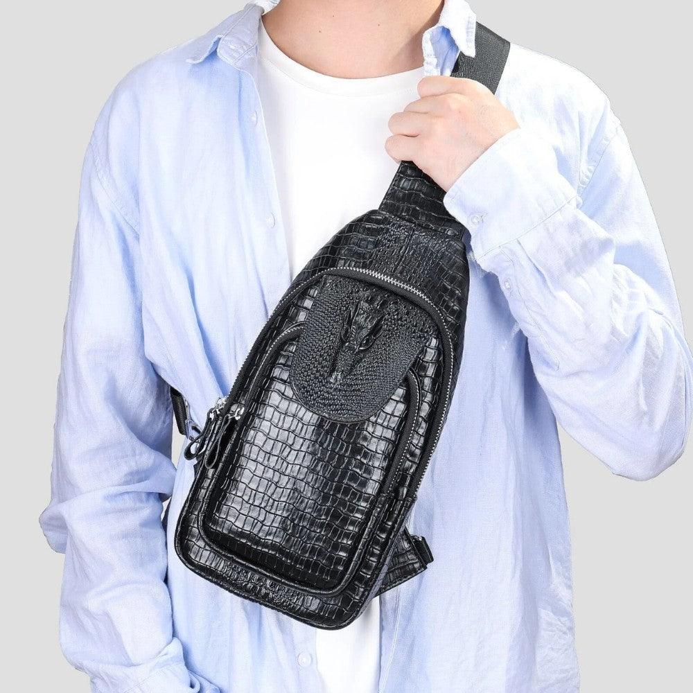 Crocodile Men's Shoulder Bag