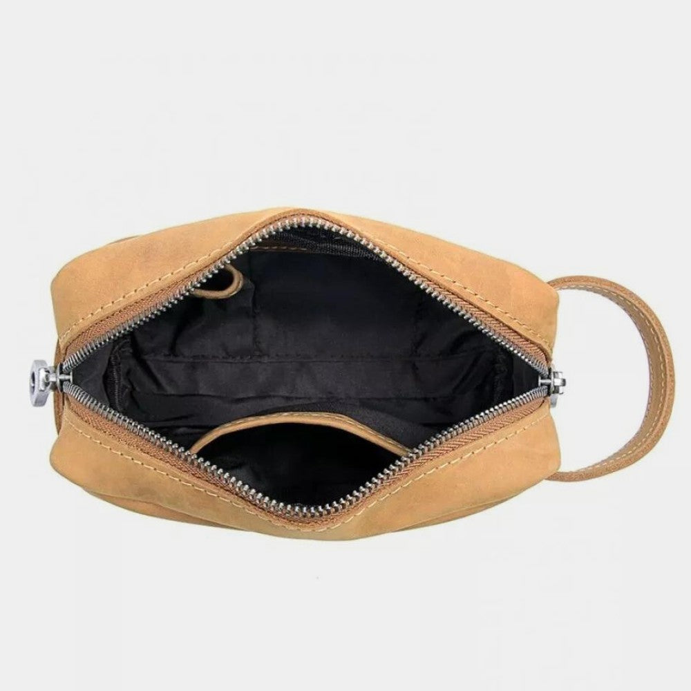 Clean Leather Toiletry Bag