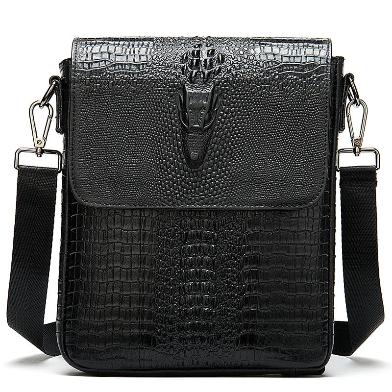 Croco Textured Crossbody Bag