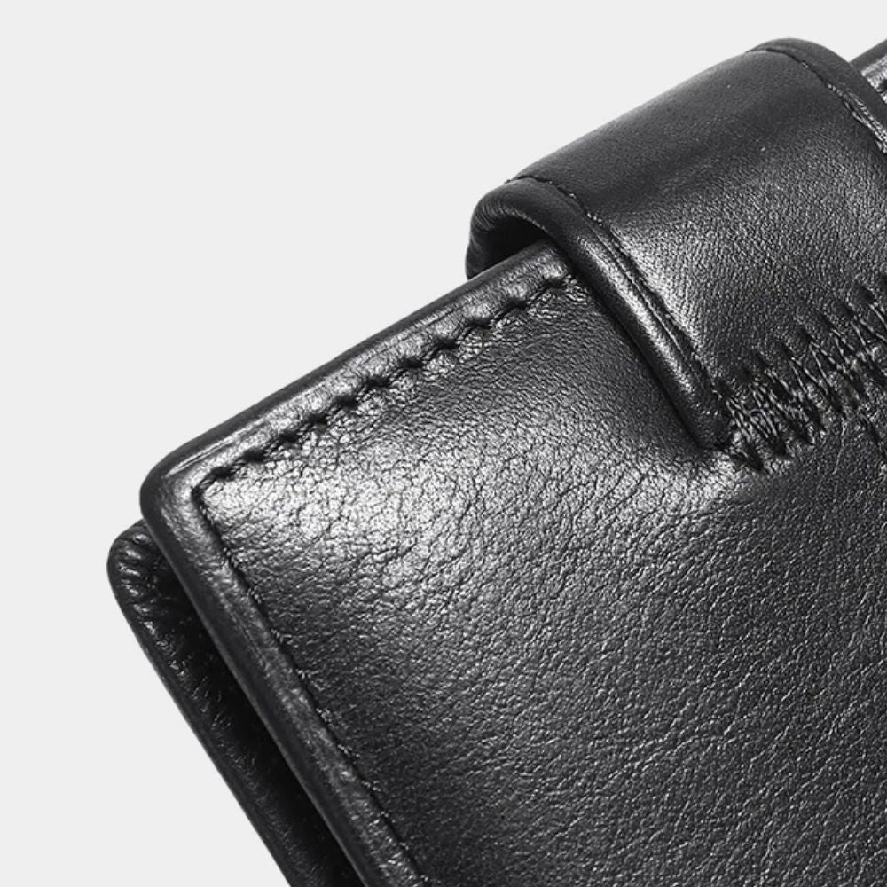 Astrom Men's Black Leather Wallet