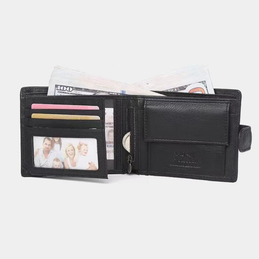 Men's Black RFID Leather Wallet