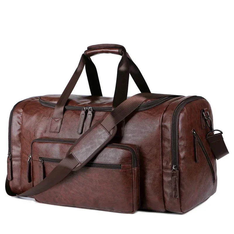 Retro PU Leather Travel Bag