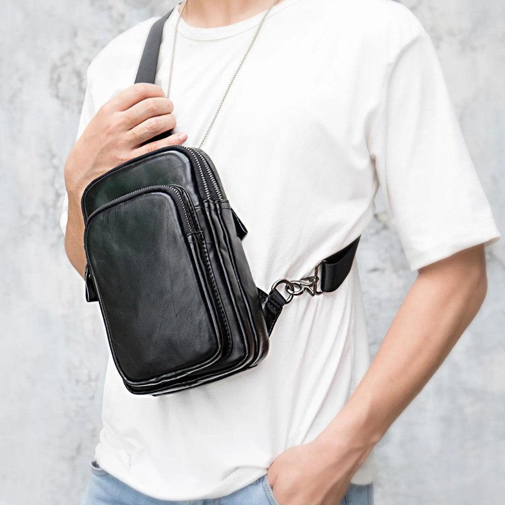 Men's Shoulder Bag All Black