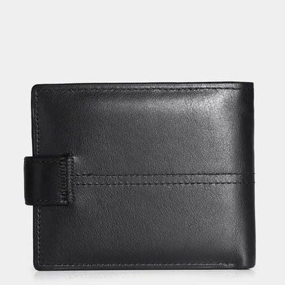 Astrom Men's Black Leather Wallet