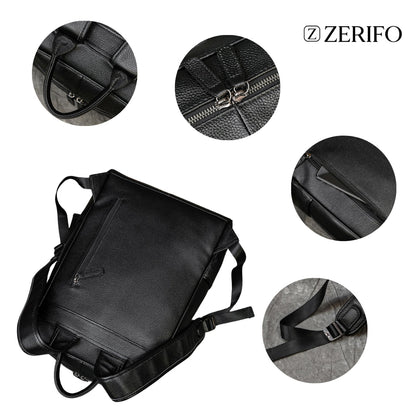 Executive Leather Laptop Backpack