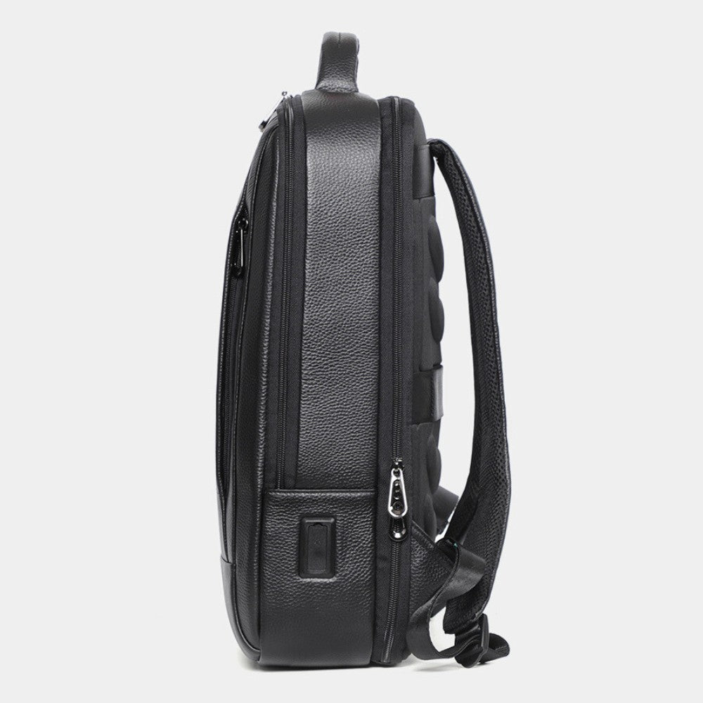 Nautilus Leather Backpack with USB Charging