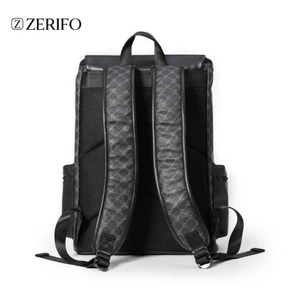 Printed Leather Backpack