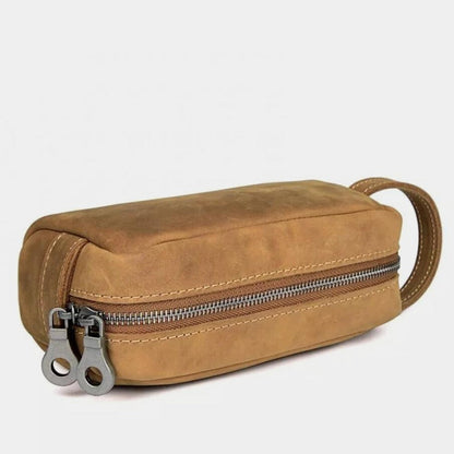 Clean Leather Toiletry Bag