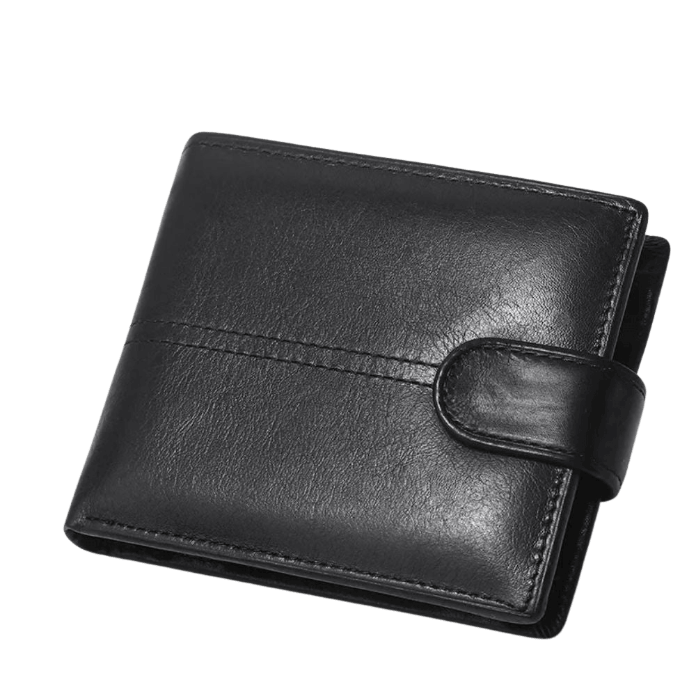 Astrom Men's Black Leather Wallet