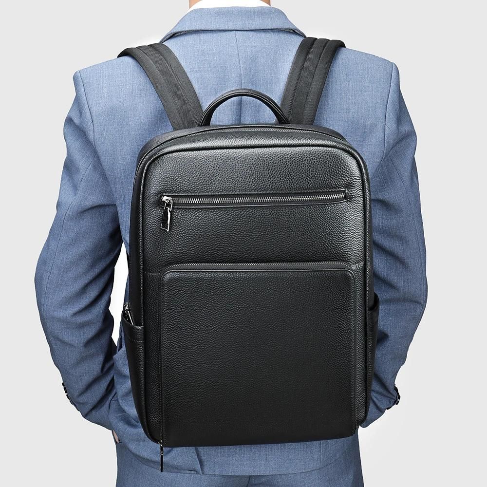 Leather Work Backpack for 15.6 Inch Laptop