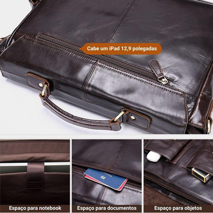 Sovereign Men's Leather Messenger Bag