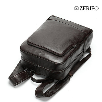 Executive Leather Laptop Backpack