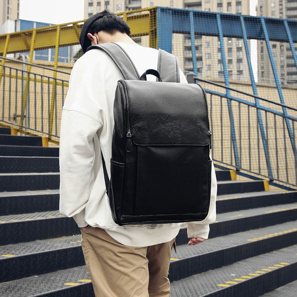 PU Leather Laptop Backpack