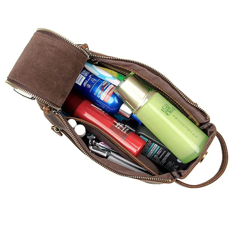 Men's Leather Toiletry Bag