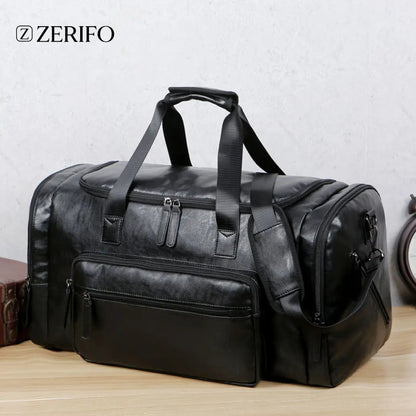 Retro PU Leather Travel Bag