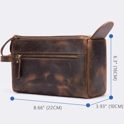 Men's Leather Toiletry Bag