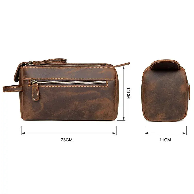 Men's Leather Toiletry Bag