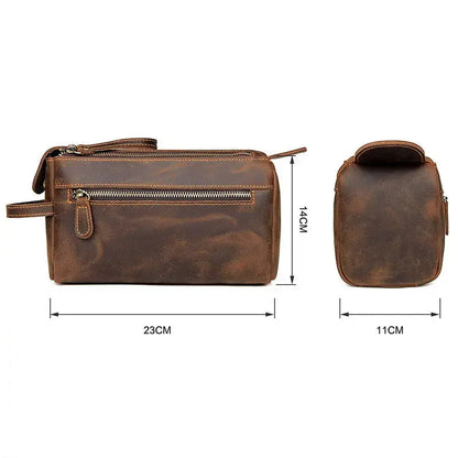 Men's Leather Toiletry Bag