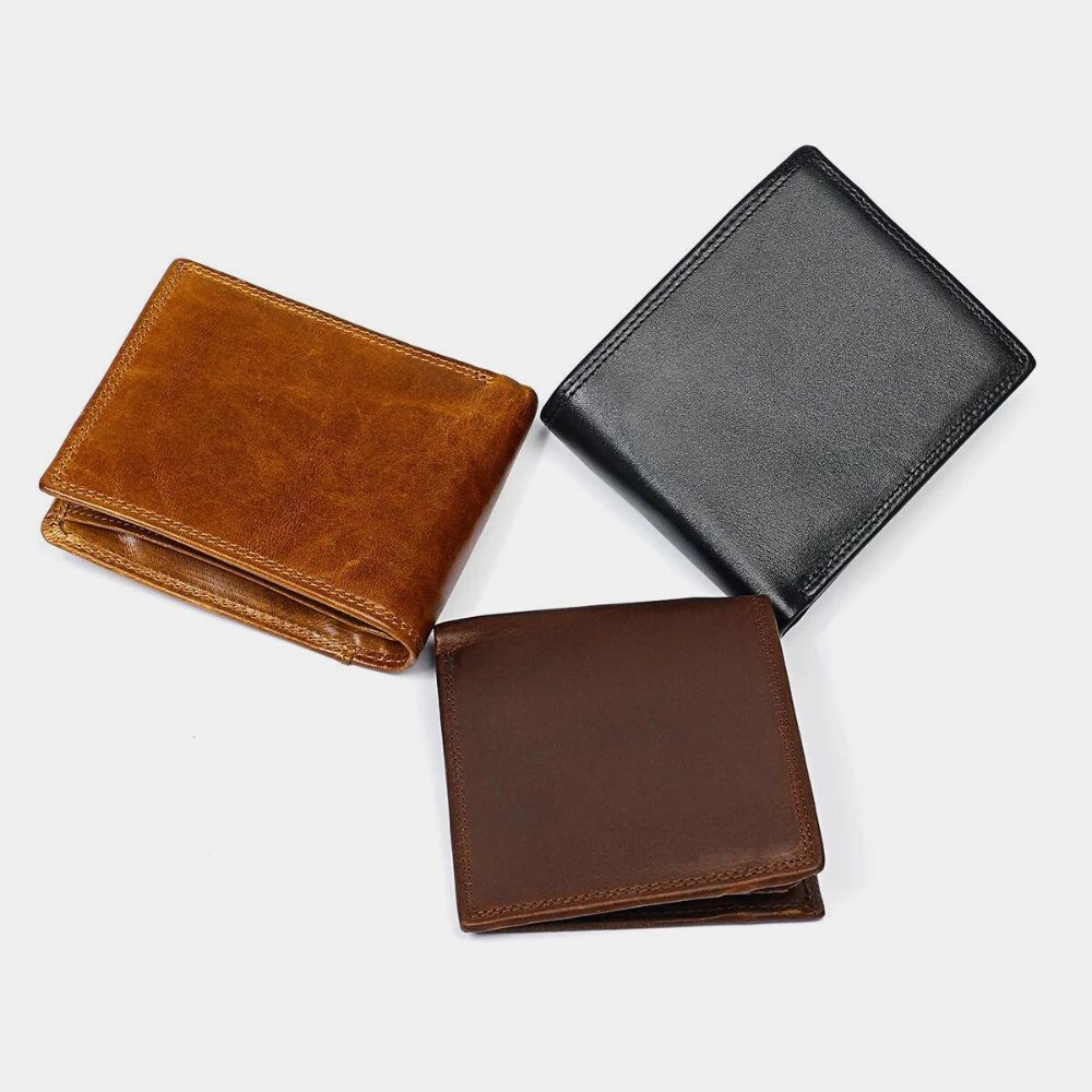 Basic RFID Men's Leather Pocket Wallet