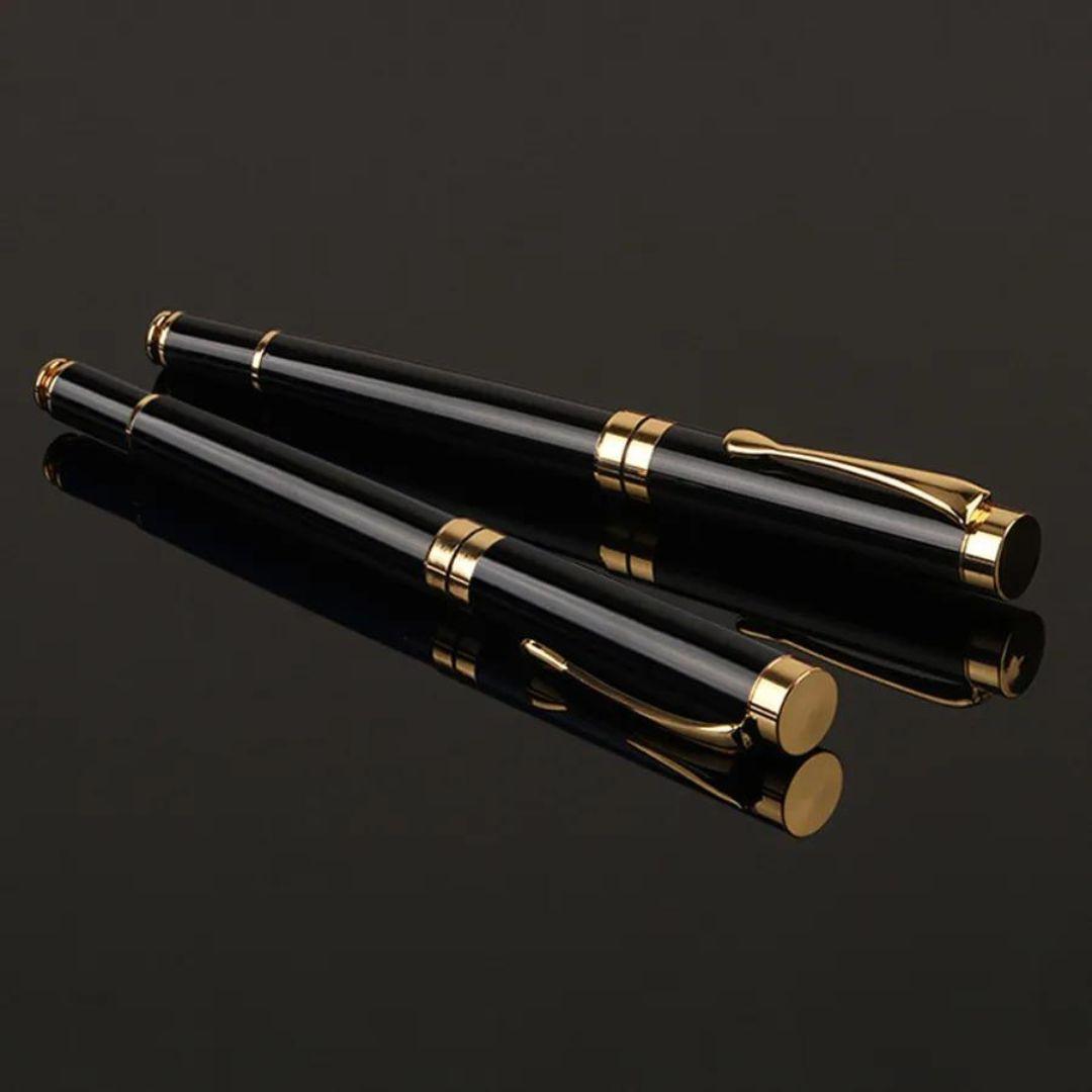 Personalized Golden Obsidian Fountain Pen