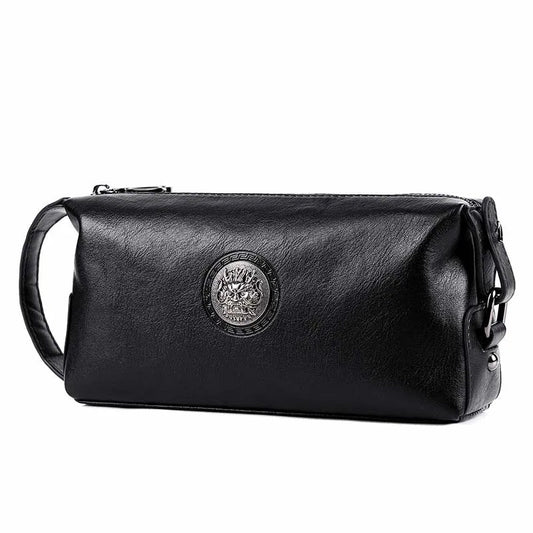 Men's Long Leather Toiletry Bag