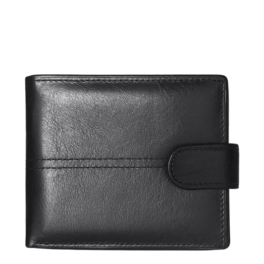 Astrom Men's Black Leather Wallet