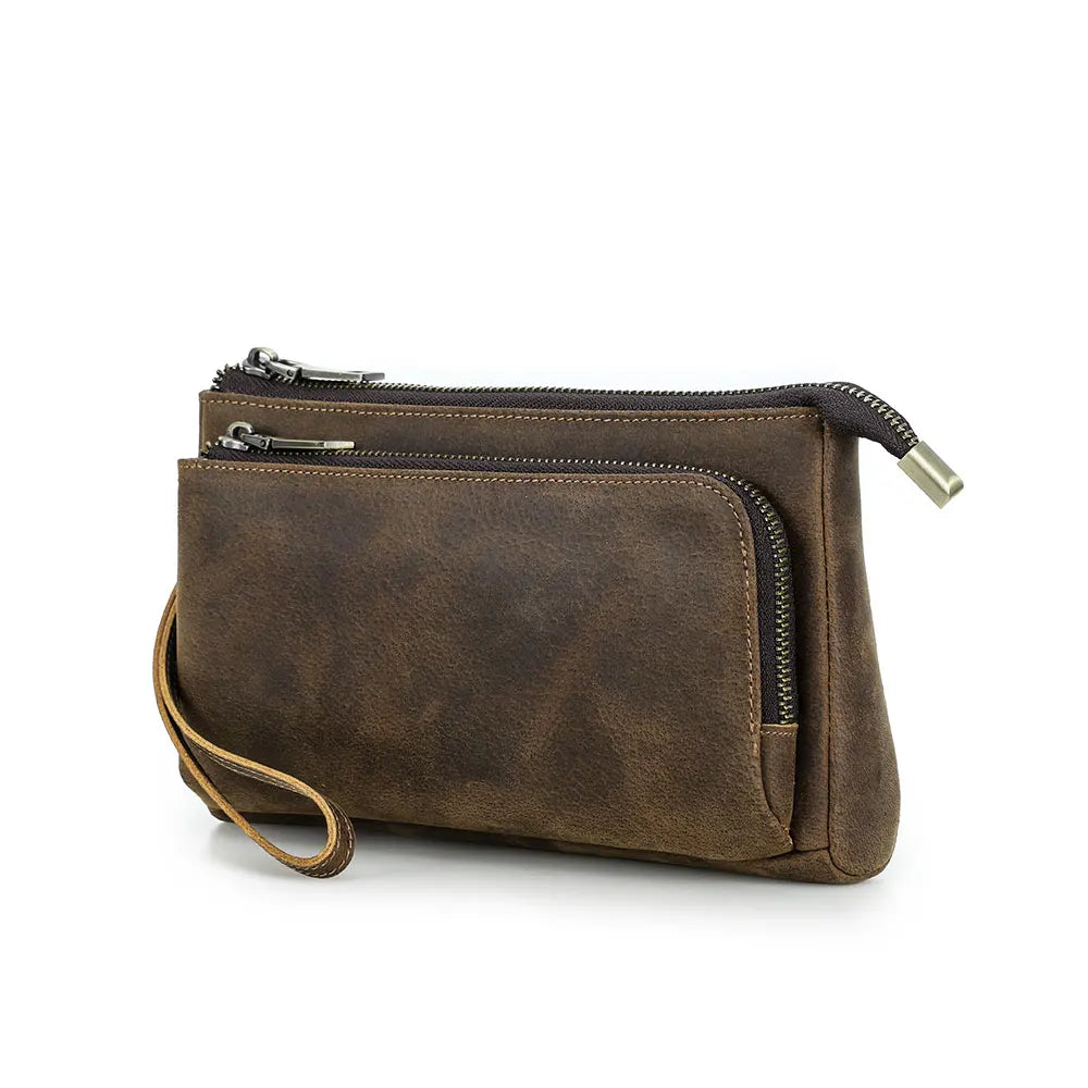 Voyage Slim Leather Toiletry Bag