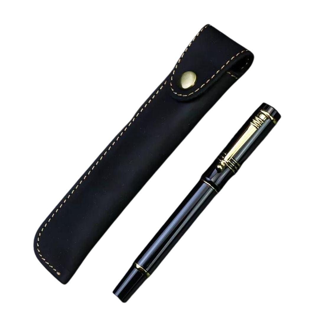 Personalized Golden Obsidian Fountain Pen