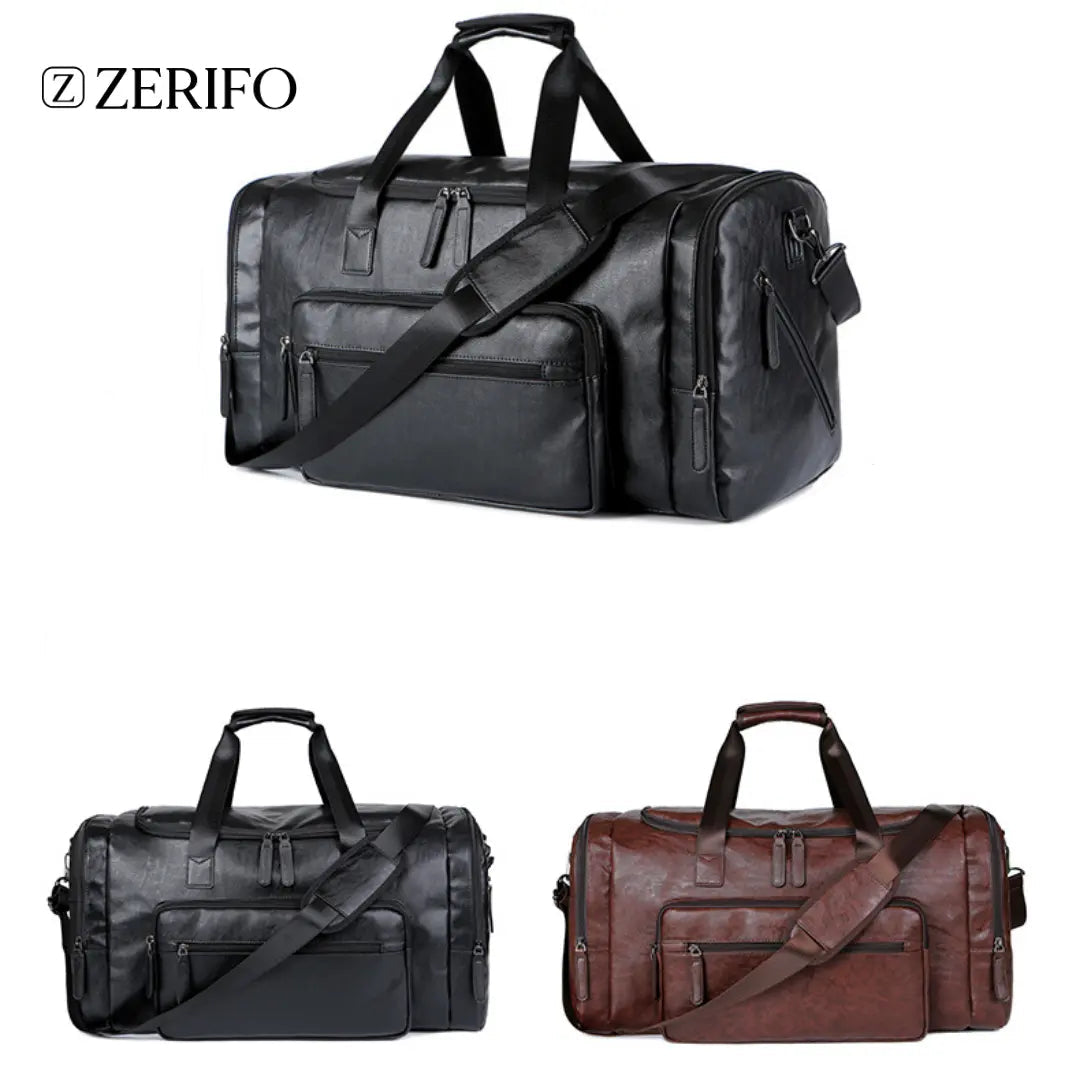 Retro PU Leather Travel Bag