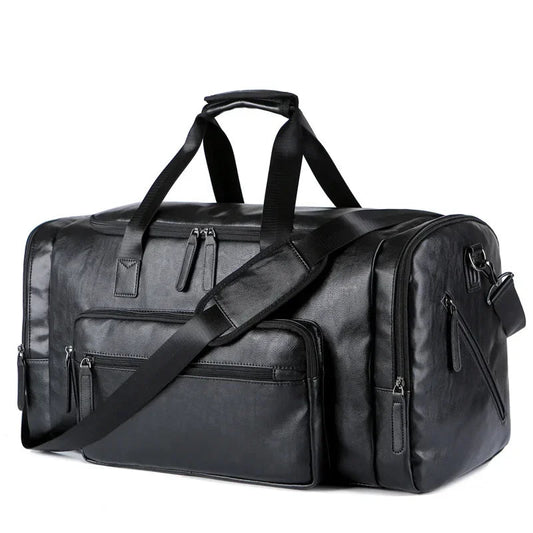 Retro PU Leather Travel Bag