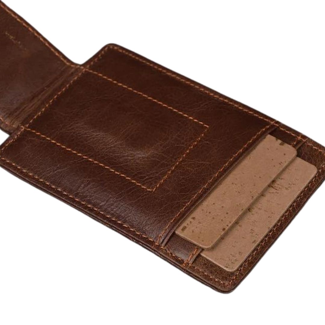 Compact and Versatile Leather Wallet