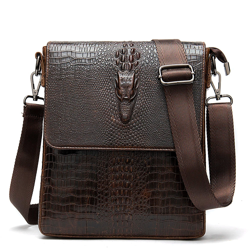 Croco Textured Crossbody Bag