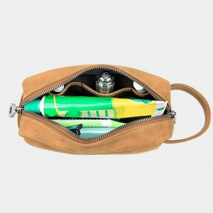 Clean Leather Toiletry Bag