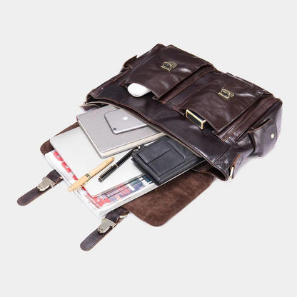 Sovereign Men's Leather Messenger Bag